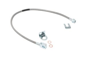 Jeep Cherokee Brake Line - Rear - Rough Country - Stainless Extended - '85-'01